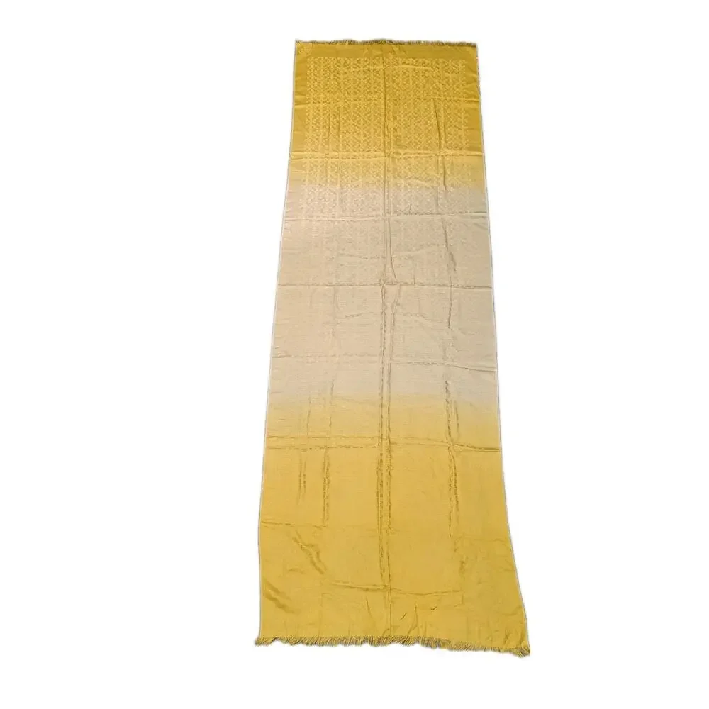 Tory Burch T Logo Monogram Silk & Cotton Scarf 26